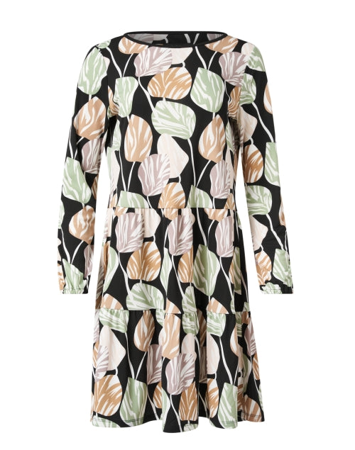 Marc Cain Multi - Print Relaxed Trapeze Tiered Mini Dress for Effortless Style