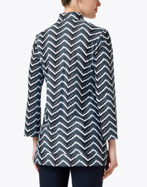 Chris Women's Chevron Print Breathable Nylon Tunic Top for Versatile Wardrobe