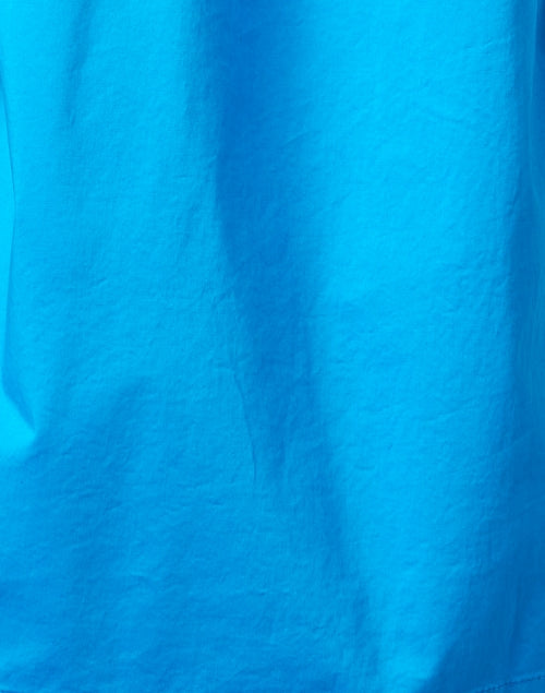 Stylish Maisie Turquoise Cotton Poplin Dress with Balloon Sleeves