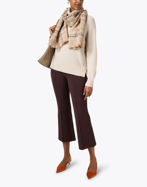 Stylish Rene Stretch Blend Chocolate Brown Flare Leg Pant