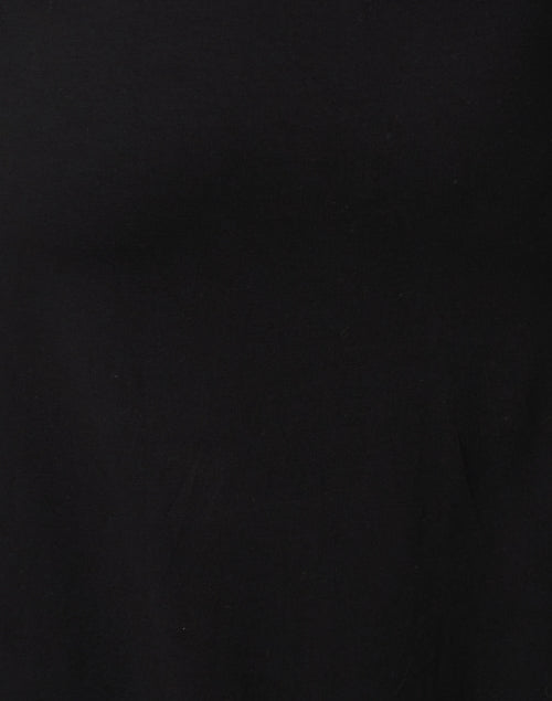 Elegant Women's Black Stretchable Jersey Midi Dress