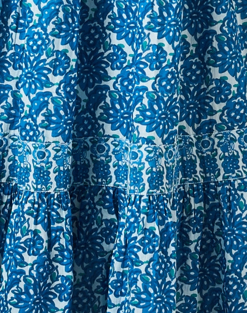 Diwali Festival Blue Multi-Patterned Printed Maxi Dress