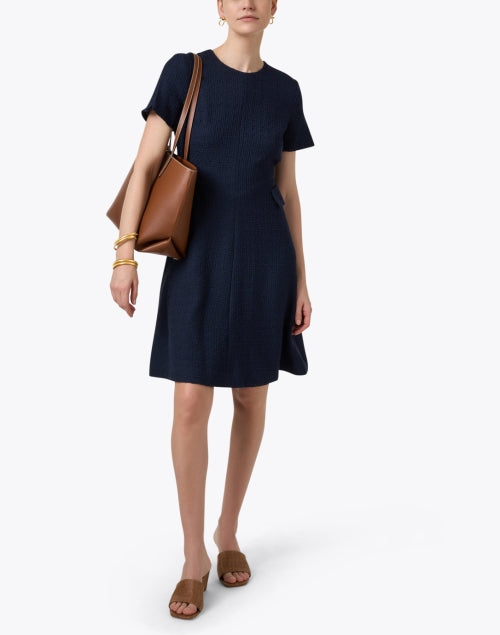Stylish Jane's Solange Navy Tweed Mini Dress for Timeless Fashion