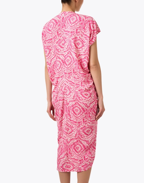 Walker & Wade's Lightweight Santorini Pink Printed Dress for Seasonal Wear