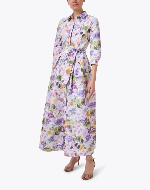Stylish Women's Lavender Floral Printed Dress for Special Occasions