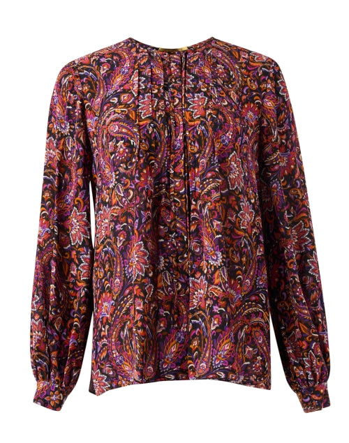 Stylish Roxanne Blouse with Multi - Paisley Patterns