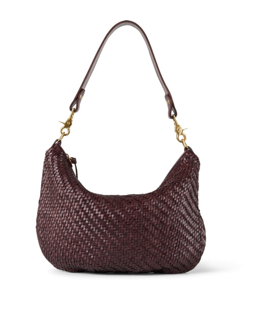 Medium-Sized Cream Woven Leather Convertible Messenger Bag