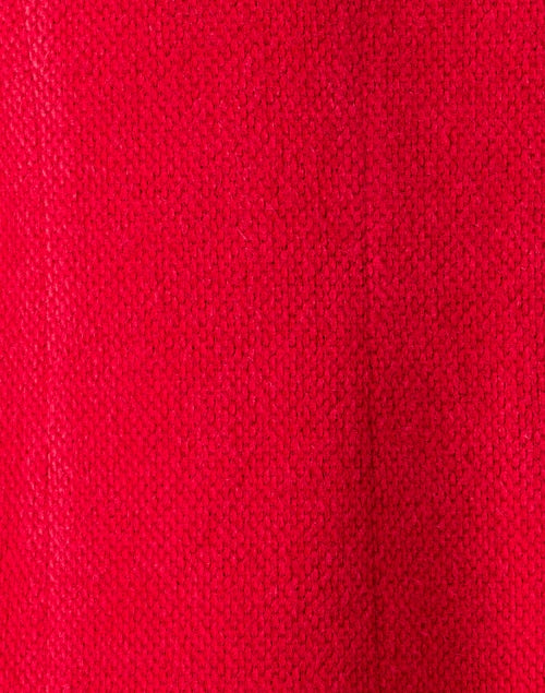 Stylish Rita Red Tweed Longline Jacket with Gold Buttons