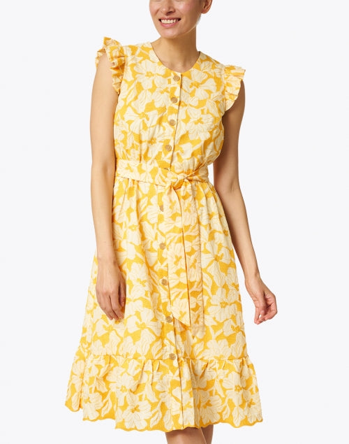 Della Lightweight Cotton Blend Floral Embroidered Women's Dress
