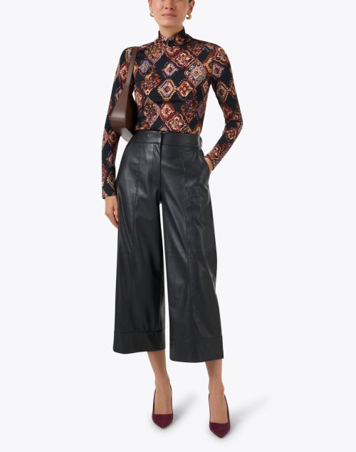 Stylish Suzie Multi - Print Women's Turtleneck Top