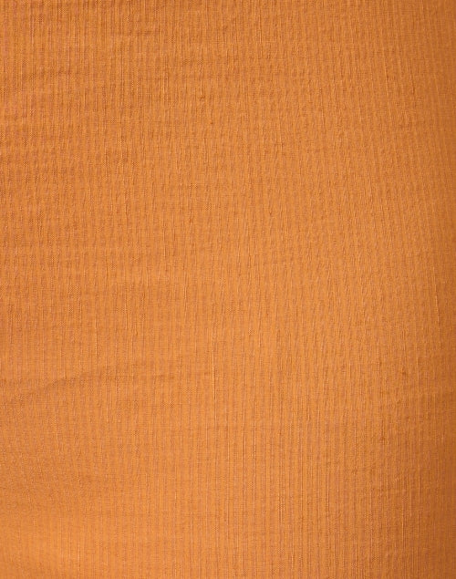 Stylish Lyon Orange Cotton - Linen Blend Slim - Leg Trousers