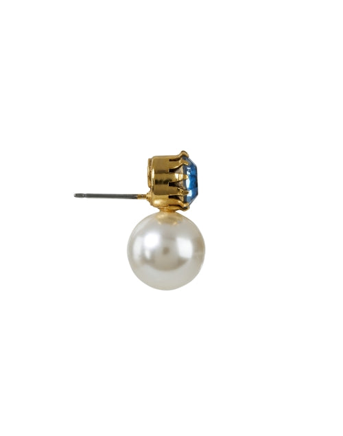 Exquisite Ines Sky - Blue and Baroque Glass Pearl Drop Earrings for Women