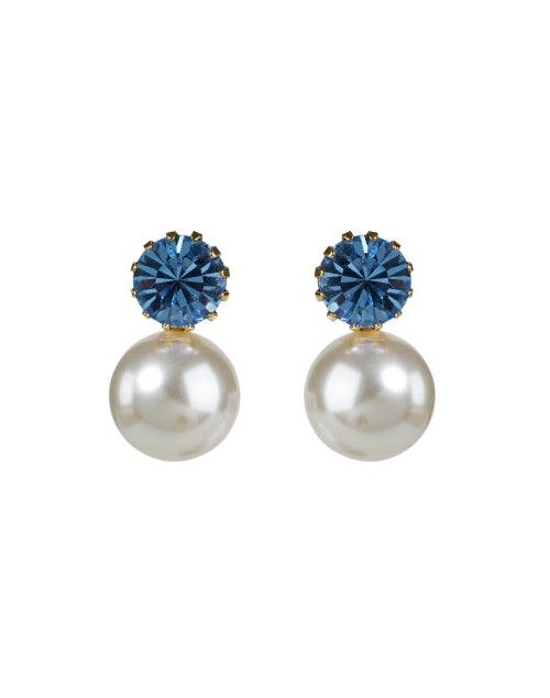 Exquisite Ines Sky - Blue and Baroque Glass Pearl Drop Earrings for Women