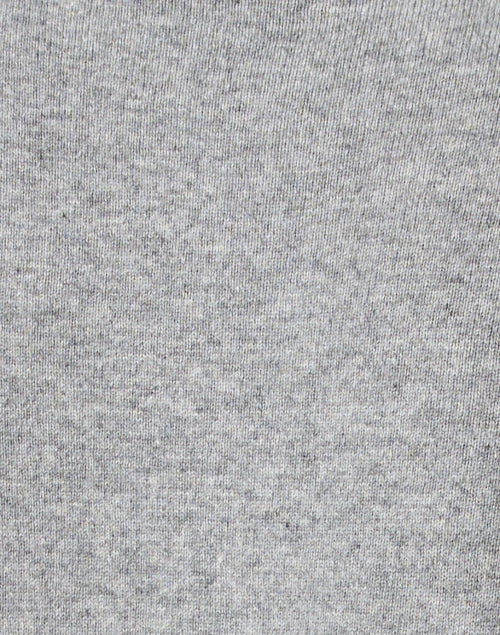 Stylish Platinum Grey Wool Blend Knit Women's Top with Sparkle Collar