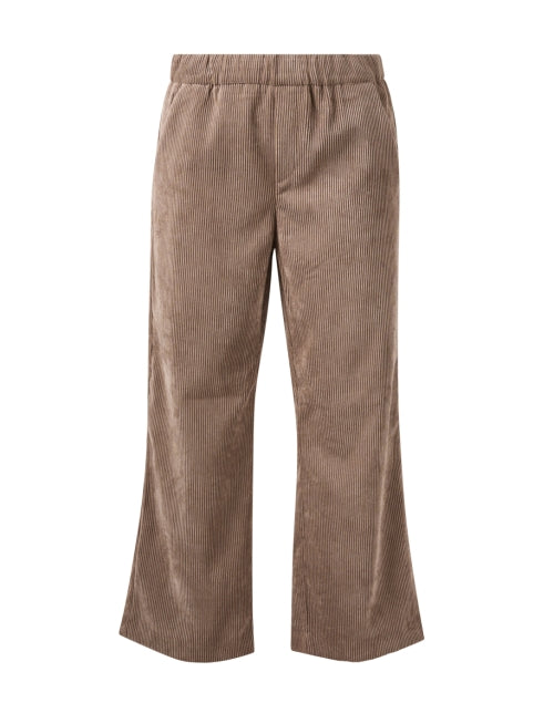 MAC Jeans Chiara Ankle-Length Pull-On Brown Corduroy Women's Pants