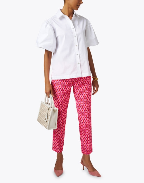 Stylish Anna Pink Printed Stretch Pant for On - the - Go Women