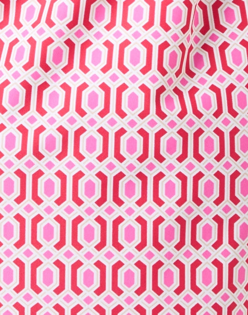 Chic Susanna Pink Geometric Print Day Dress