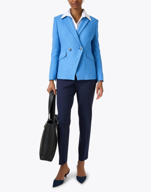 Stylish Jawata Blue Cotton Blend Women's Jacket