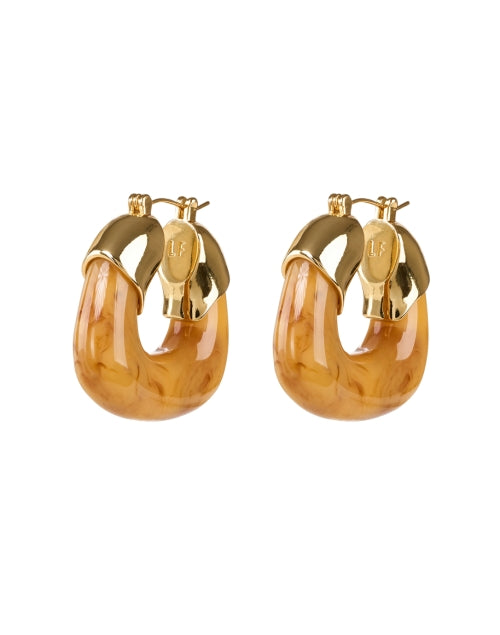 Organic Mocha Brown Fashion Hoop Earrings for Women