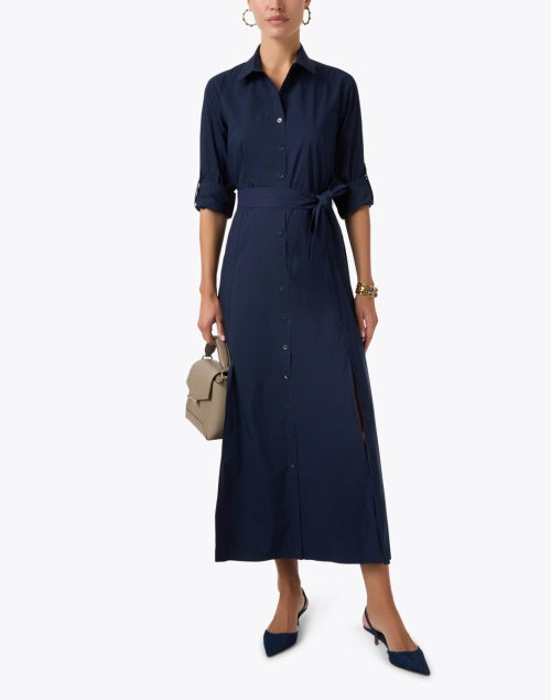 Navy Laine Dress with Feminine Flair