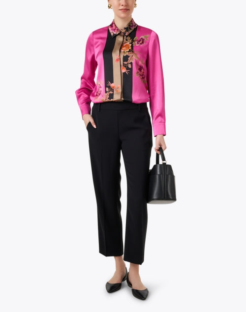 Stylish Black Pull - On Knit Tapered Pants