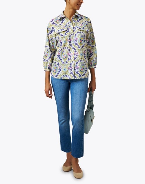 Banjanan Women's Riley Paisley Patterned Blouse with Unique Design
