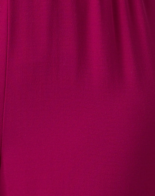 Elegant Rhapsody Magenta Silk Ankle-Length Elasticated Pants