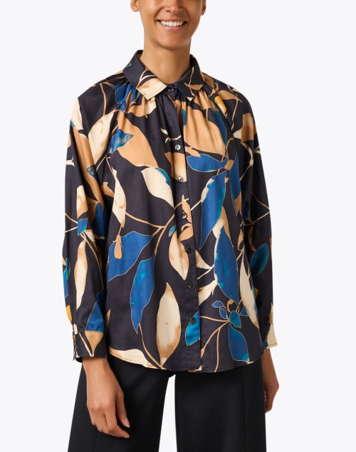 Dylan Stylish Multi - Print Feminine Button - Front Top