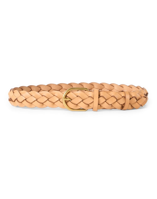 Stylish Carson Honey-Colored Woven Leather Fashion Belt