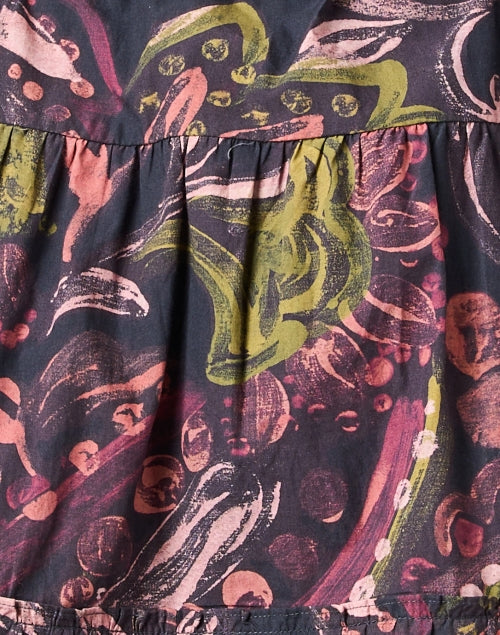 Elegant 100% Cotton Cami Dress with Multi - Paisley Print and Ruffle Details