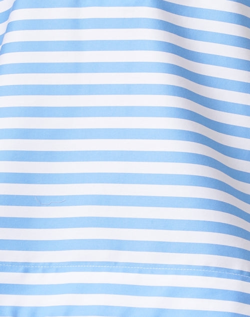 Aileen's Light Blue and White Striped Feminine Cotton Top