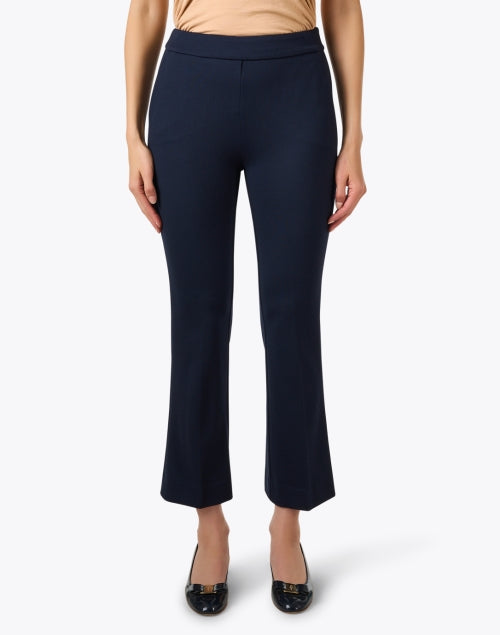 Navy Women's Tricotina Pull - On Flare - Leg Ankle - Length Pants