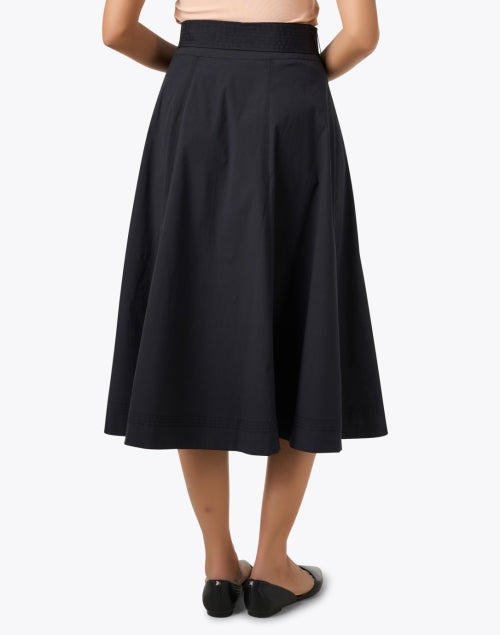Stylish Black Cotton Facia Women's Skirt for a Modern Wardrobe