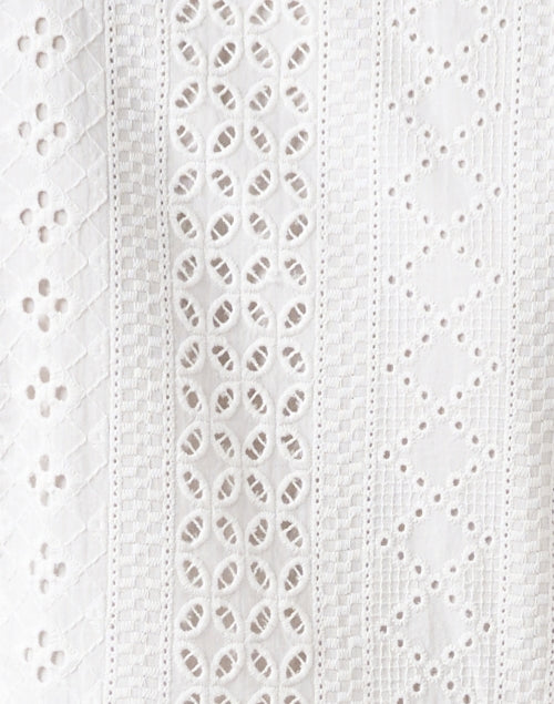Aria White Eyelet Breezy Mini Dress for Effortless Style