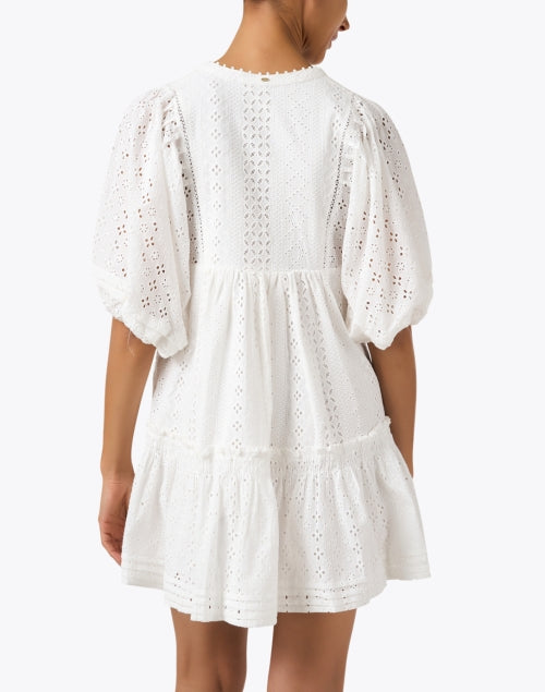 Aria White Eyelet Breezy Mini Dress for Effortless Style