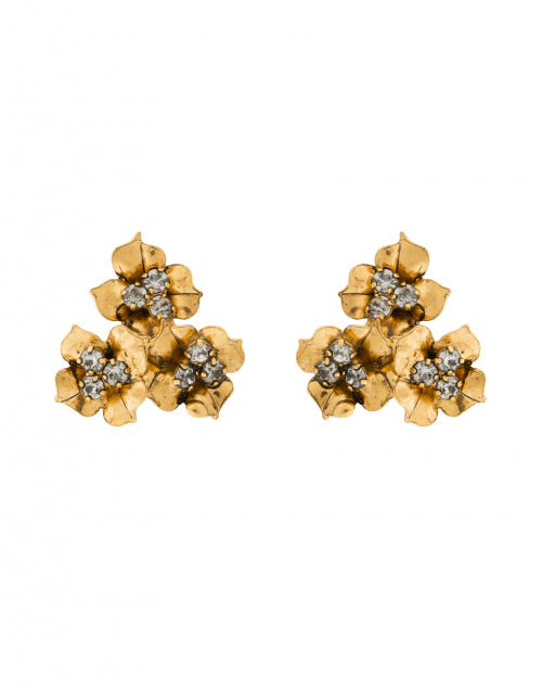 Exquisite Maye Gold and Sparkling Crystal Stud Earrings for All Occasions