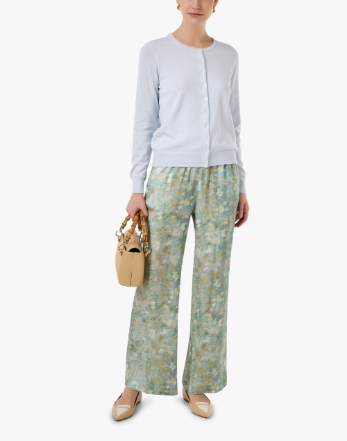 Stylish Blue Cotton - Blend Cardigan for Fashionable Layering
