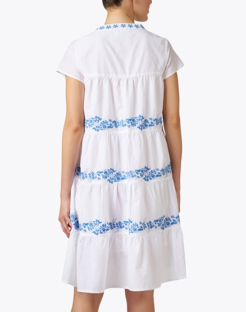 Isabel's Elegant White Cotton Embroidered Summer Dress