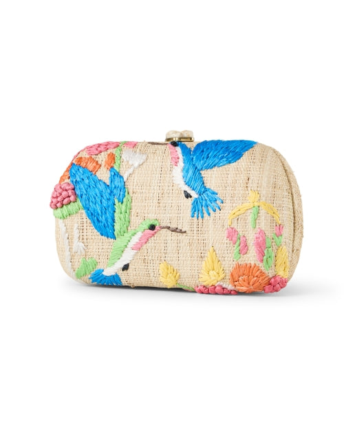 Exquisitely Embroidered Josephine Raffia Clutch Bag for Summer