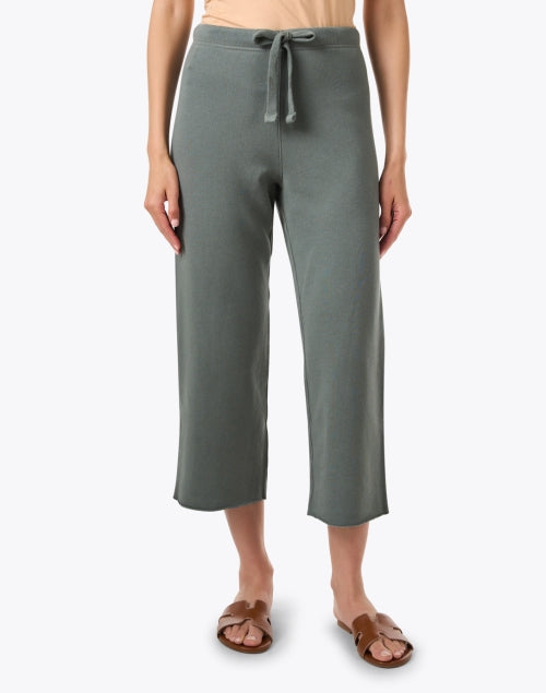 Stylish Catherine Green Wide-Leg Pull-On Sweatpants