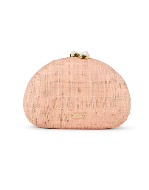 Stunning Pink Floral Embroidered Banana Leaf Handwoven Clutch