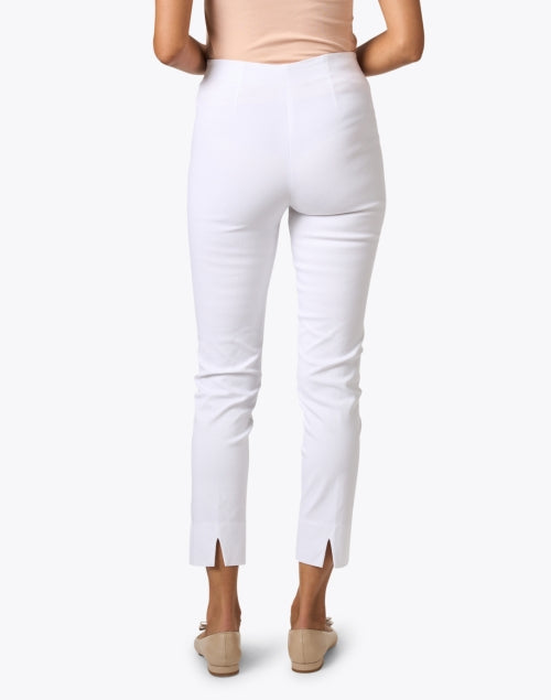 Elegant White Stretch Pull - On Equestrian - Style Pants for Modern Women