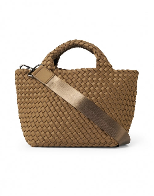 Small Solid Mink Brown Handwoven Handbag Inspired by St. Barths