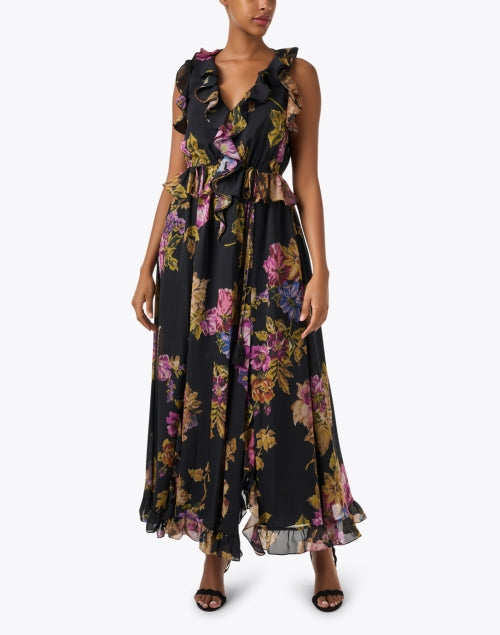Kobi Halperin Women's Lesley Multi Floral Print Chiffon Evening Dress