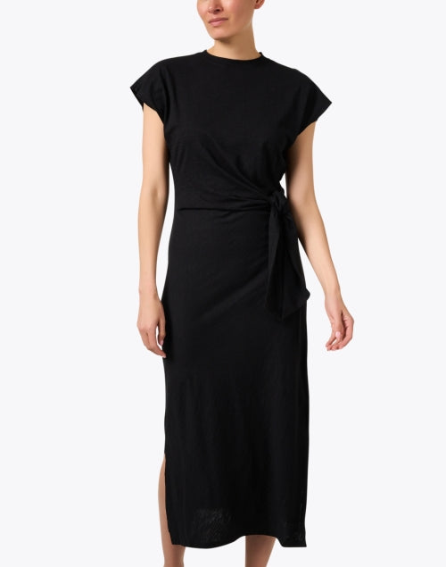 Stylish Vanina Breathable Black Cotton Dress for Effortless Warm Weather