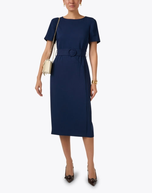 LK Bennett Navy Klaudia Women's Formal Sheath Dress