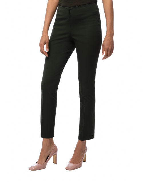 Stretchable Olive Green Cotton Pants by Jerry - A Comfortable Style