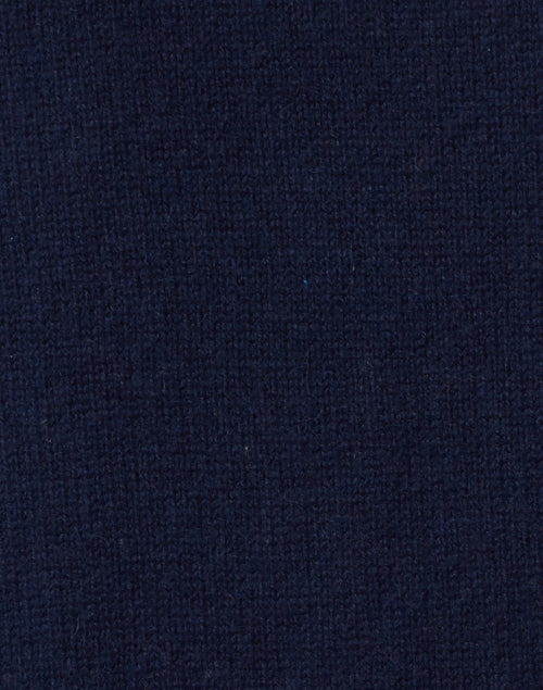 Eton Men's Navy Blue Wool and Cashmere Blend Sweater with Blue Striped Cotton - Poplin Underlayer
