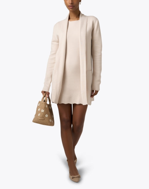 Beige Lightweight Knit Sand-style Travel Coat for Chilly Mornings