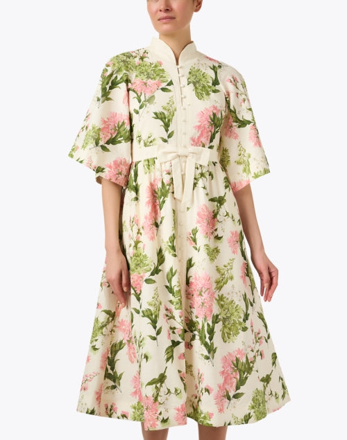 Gorgeous Carmen Ivory Multi - Floral Linen - Cotton Women's Summer Dress